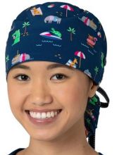 ZOE + CHLOE - Tie-Back Ponytail Scrub Cap